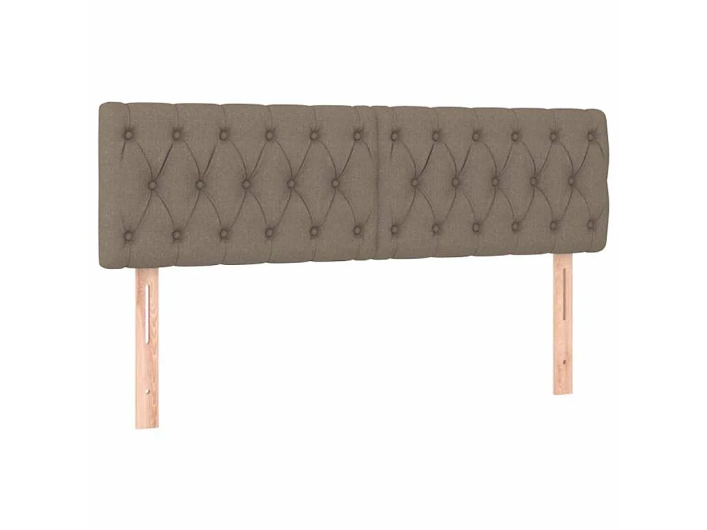 Tête de lit à LED Taupe 160x7x78/88 cm Tissu