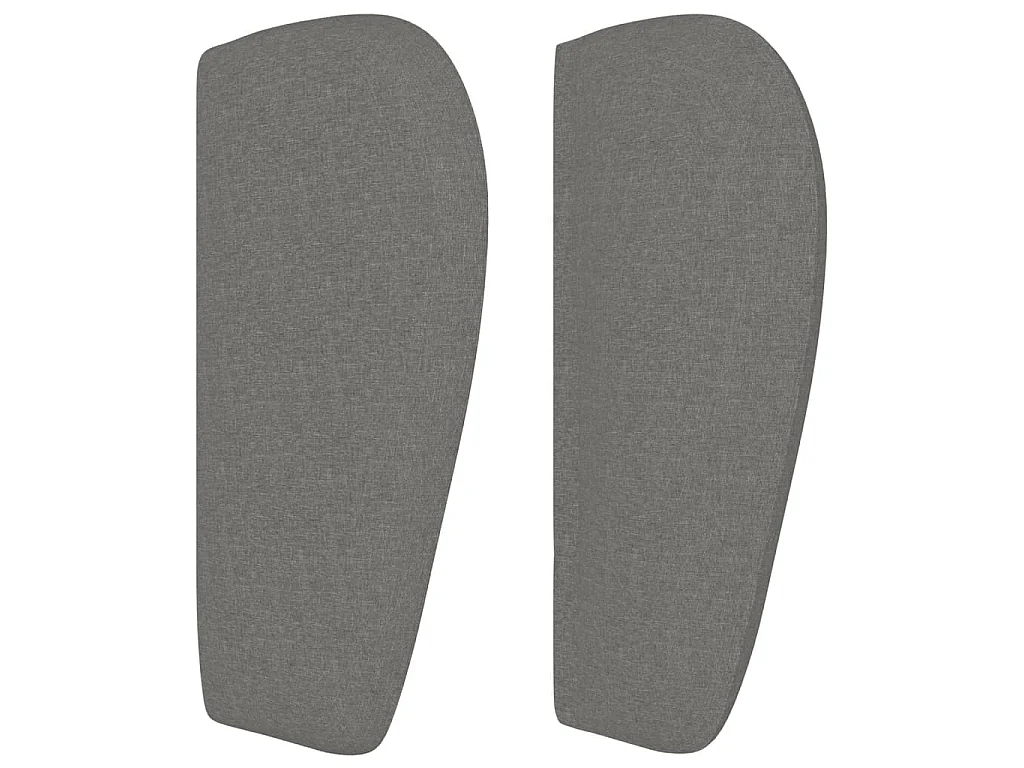 Hoofdbord met randen 147x23x78/88 cm stof donkergrijs