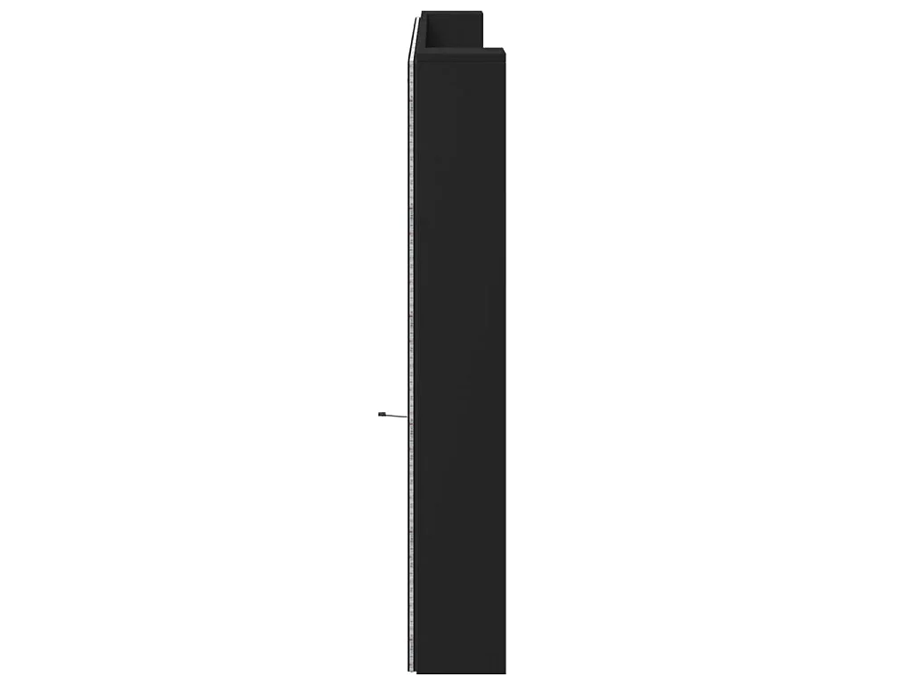 LED-Kopfteil mit Ablagen Schwarz 220x16,5x103,5 cm