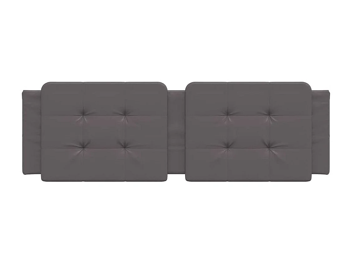 Coussin de tête de lit Zadar gris 160 cm similicuir