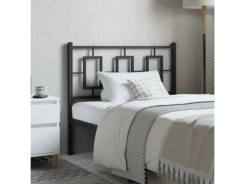 Kopfteil Metall Schwarz 100 cm