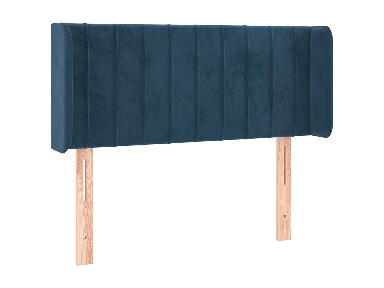 Kopfteil mit Ohren Dunkelblau 93x16x78/88 cm Samt