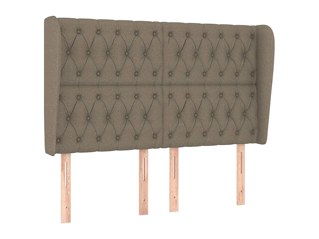 Tête de lit avec oreilles Taupe 163x23x118/128 cm Tissu
