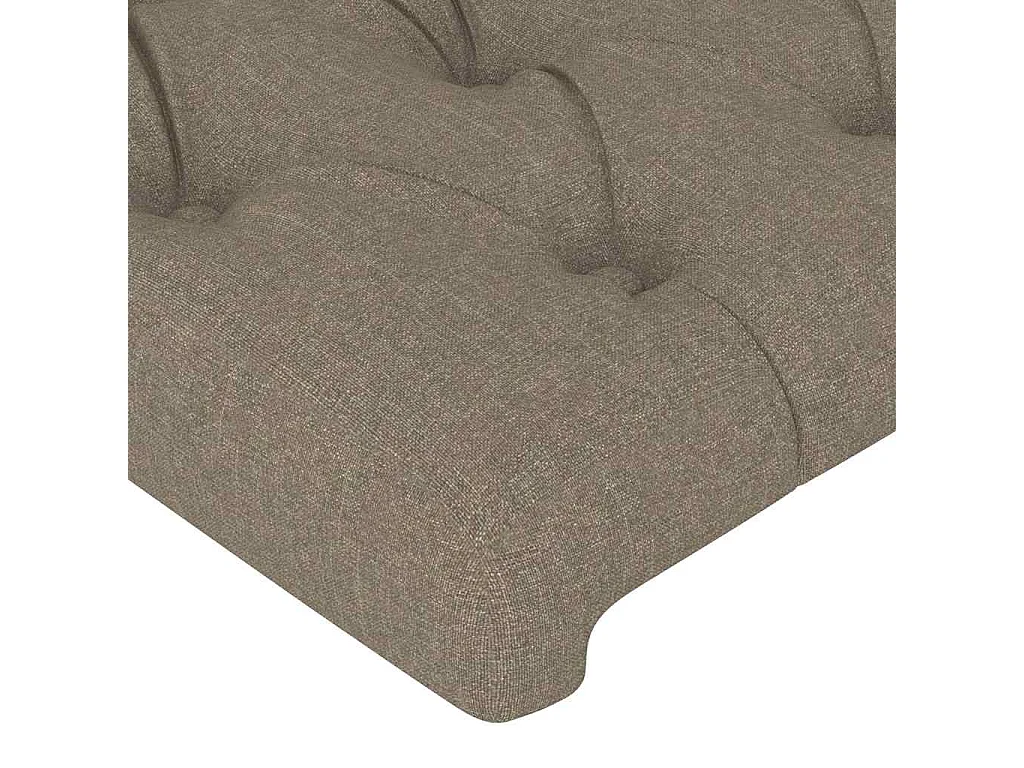 Tête de lit avec oreilles Taupe 163x23x118/128 cm Tissu