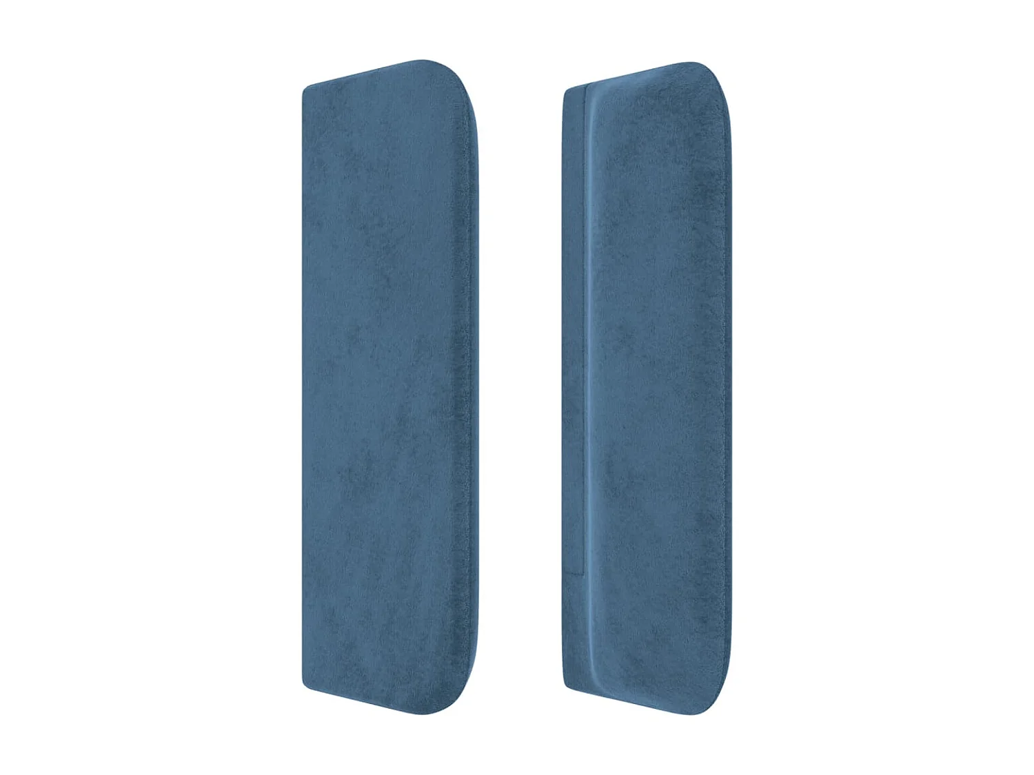 Hoofdbord met randen 93x16x78/88 cm fluweel donkerblauw