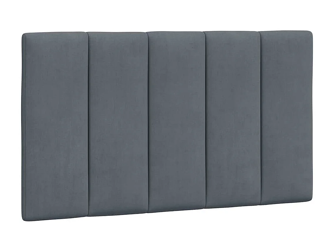 Coussin de tête de lit Hanko gris foncé 90 cm velours