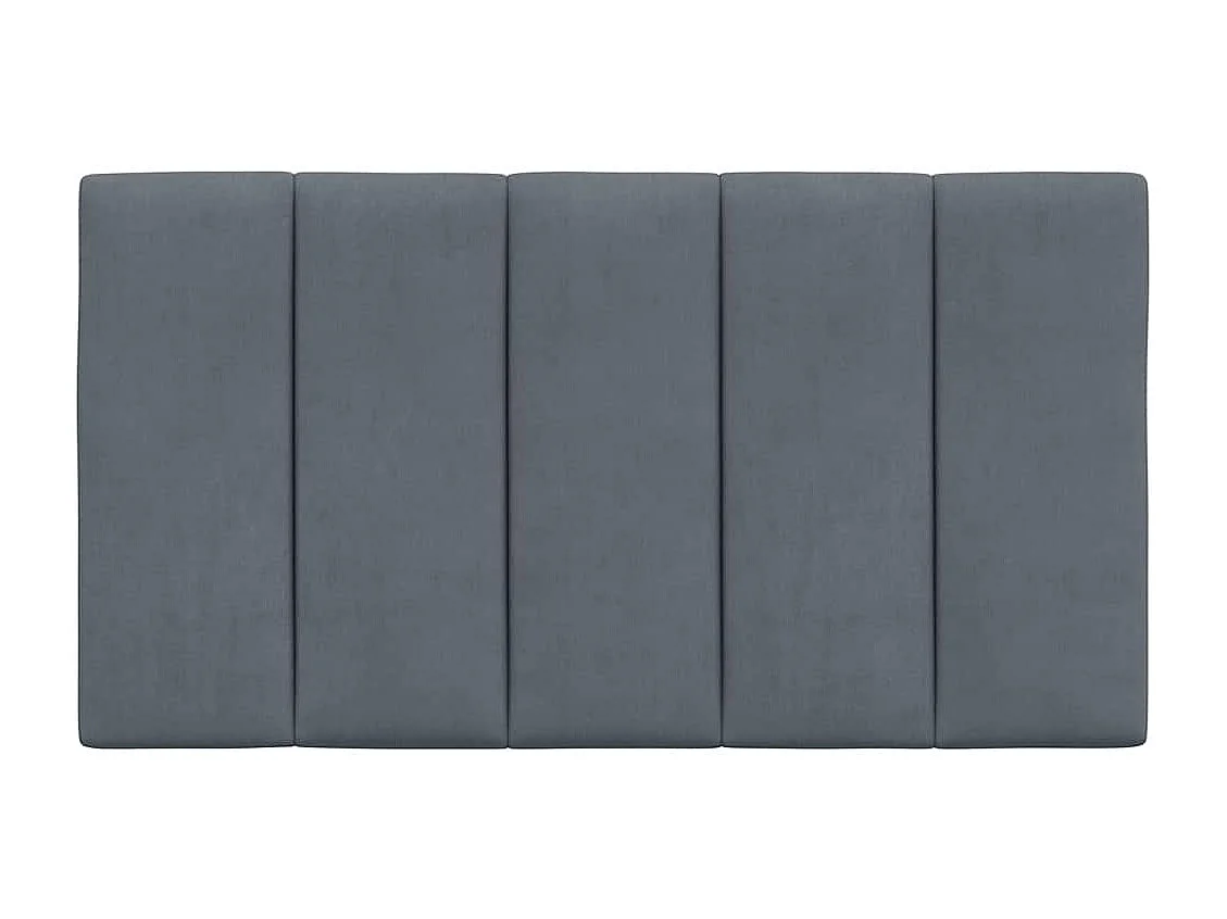 Coussin de tête de lit Hanko gris foncé 90 cm velours
