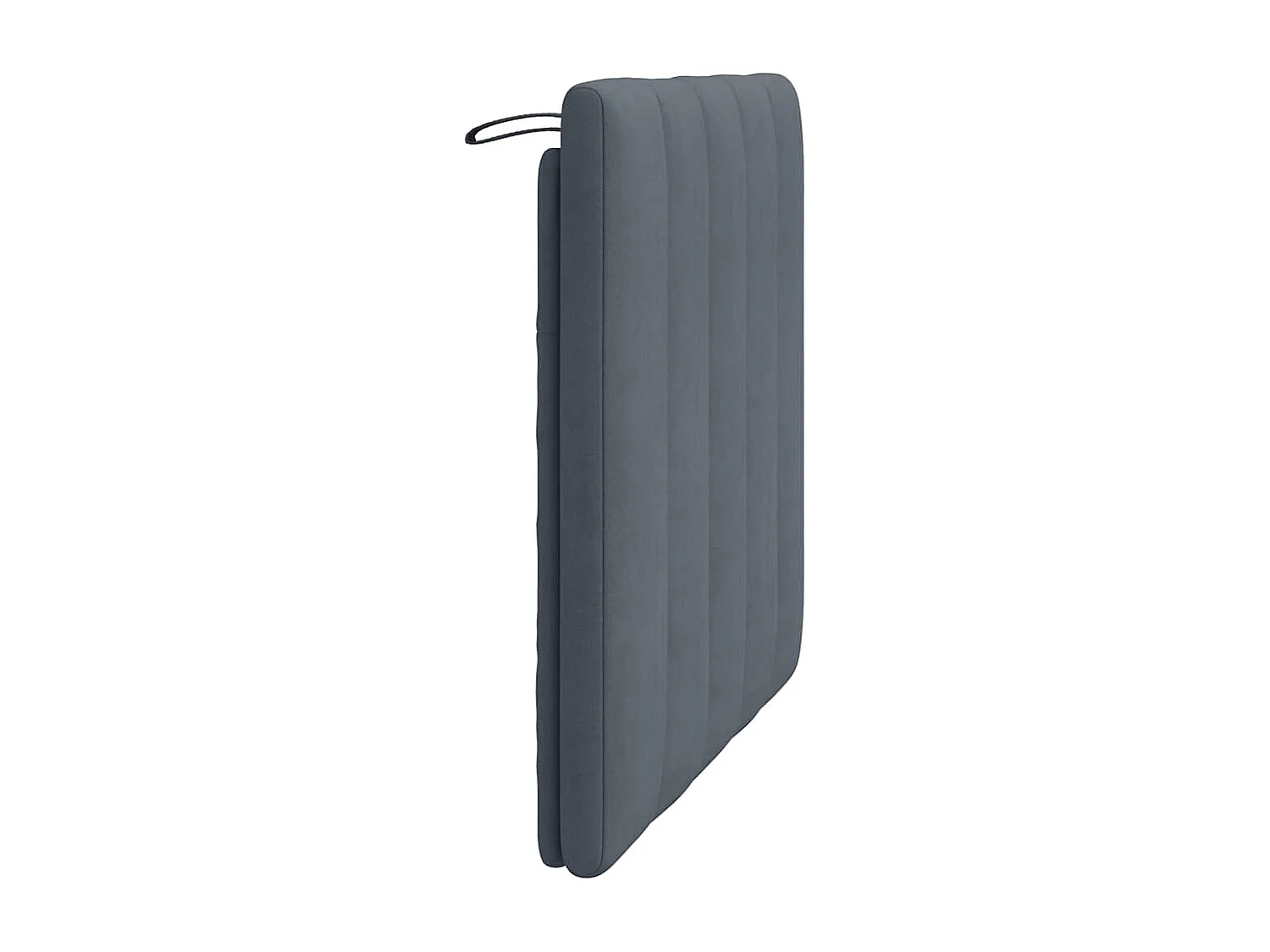 Coussin de tête de lit Hanko gris foncé 90 cm velours