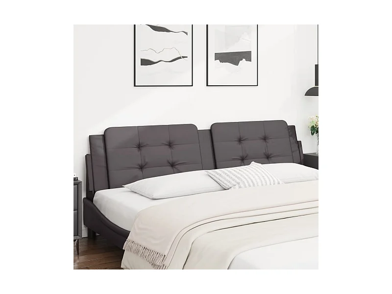 Hoofdbordkussen "Zadar" 200 cm kunstleer grijs