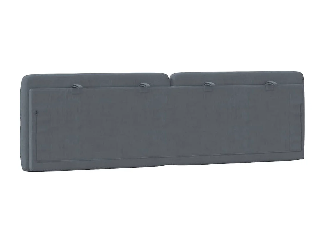 Cuscino Testiera Grigio Scuro 160 cm in Velluto