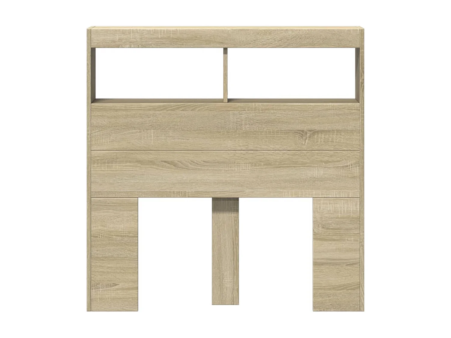 LED-Kopfteil mit Ablagen Sonoma-Eiche 100x17x102 cm