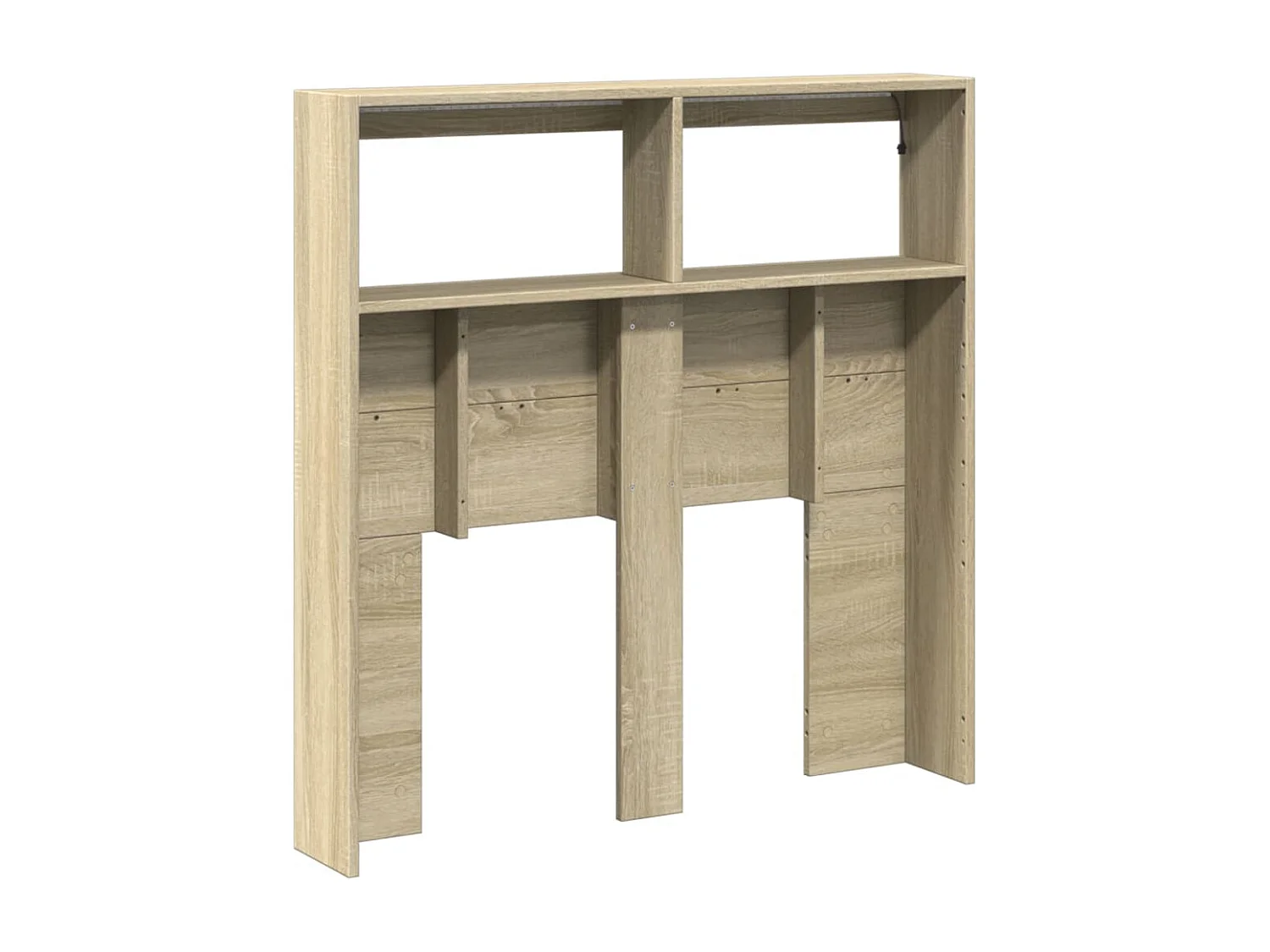 LED-Kopfteil mit Ablagen Sonoma-Eiche 100x17x102 cm