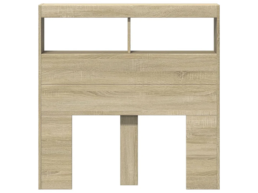 Cabecero de cama con LED roble Sonoma 100x17x102 cm