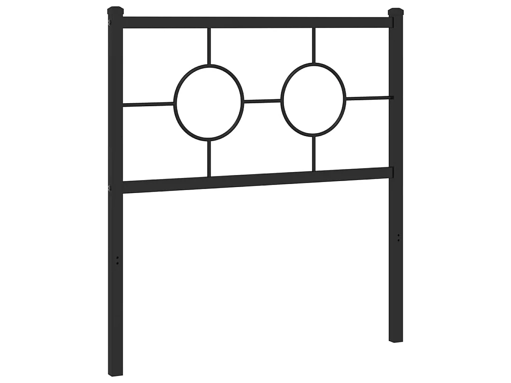 Vervangend hoofdbord 80 cm metaal zwart