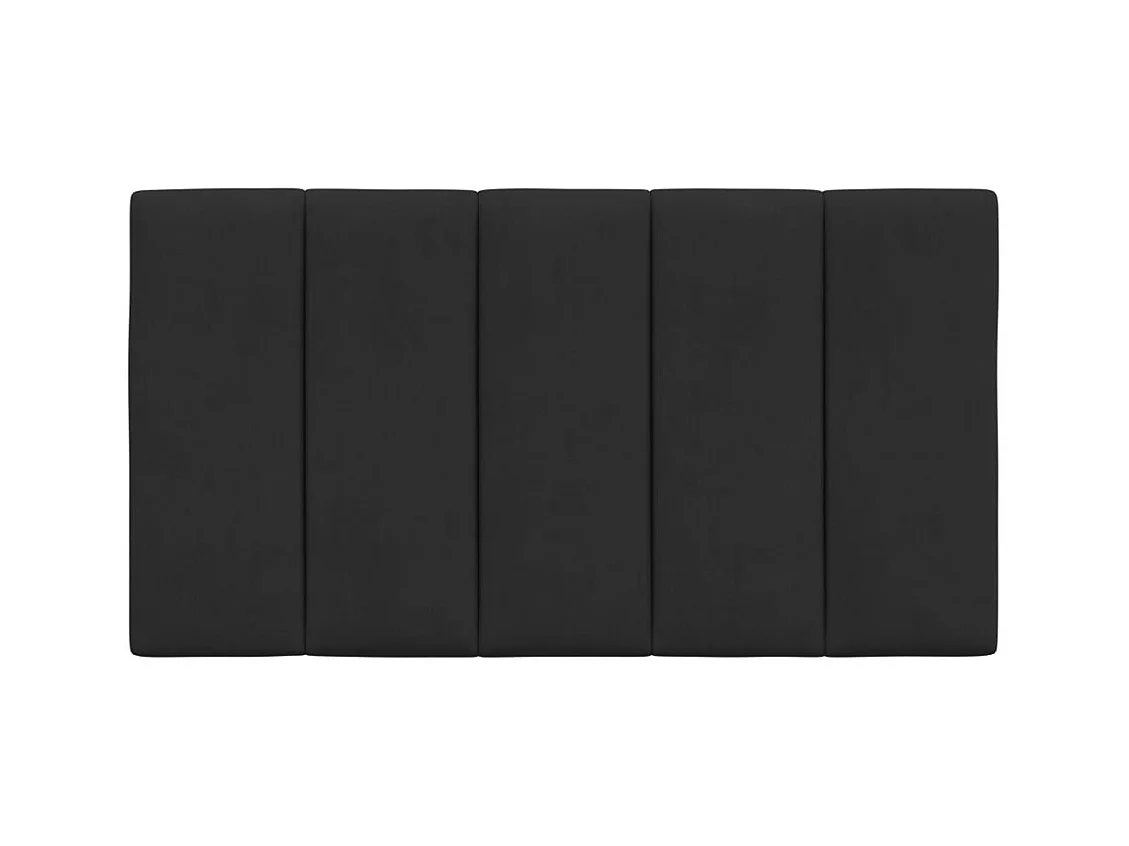 Coussin de tête de lit Hanko noir 90 cm velours