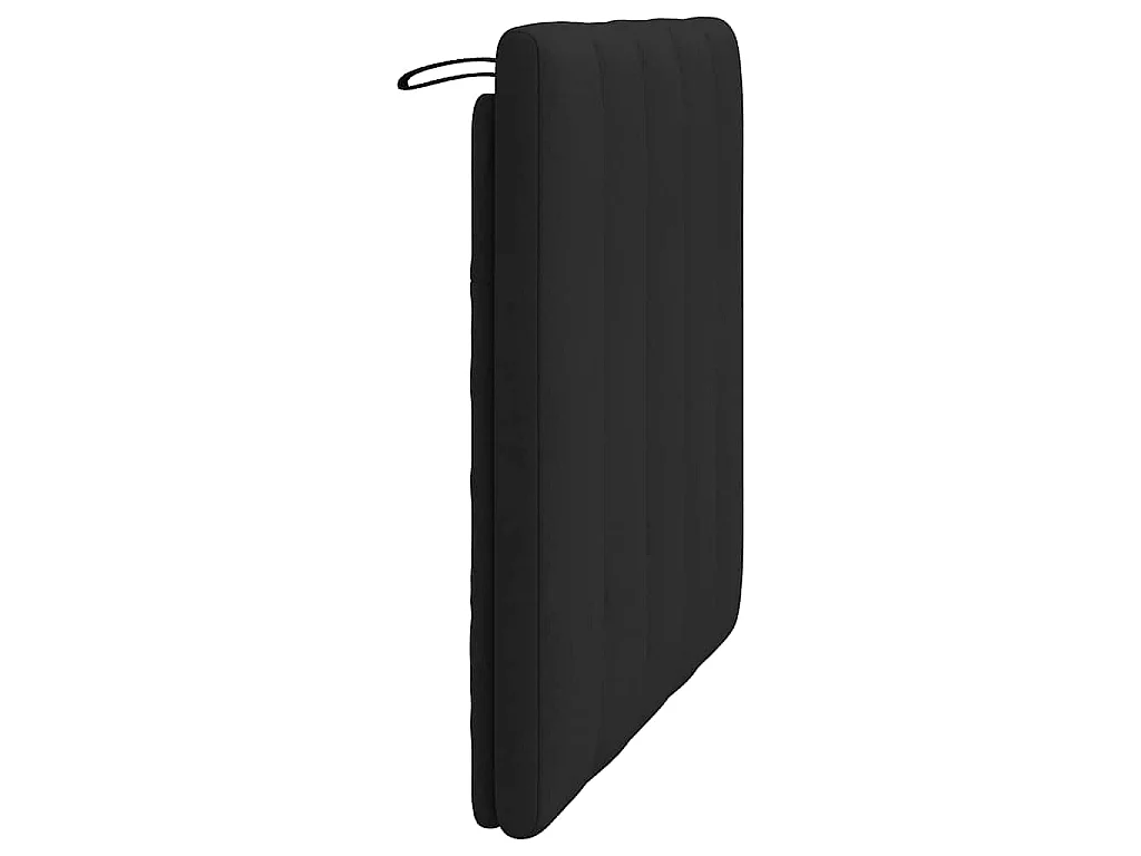 Coussin de tête de lit Hanko noir 90 cm velours