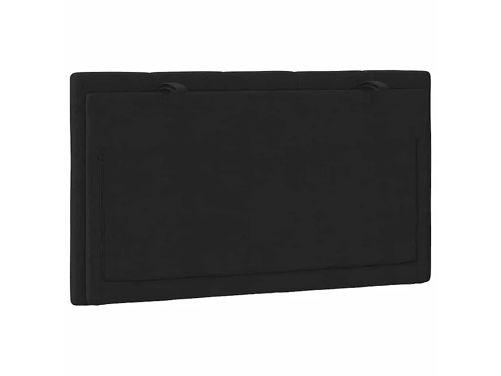 Coussin de tête de lit Hanko noir 90 cm velours