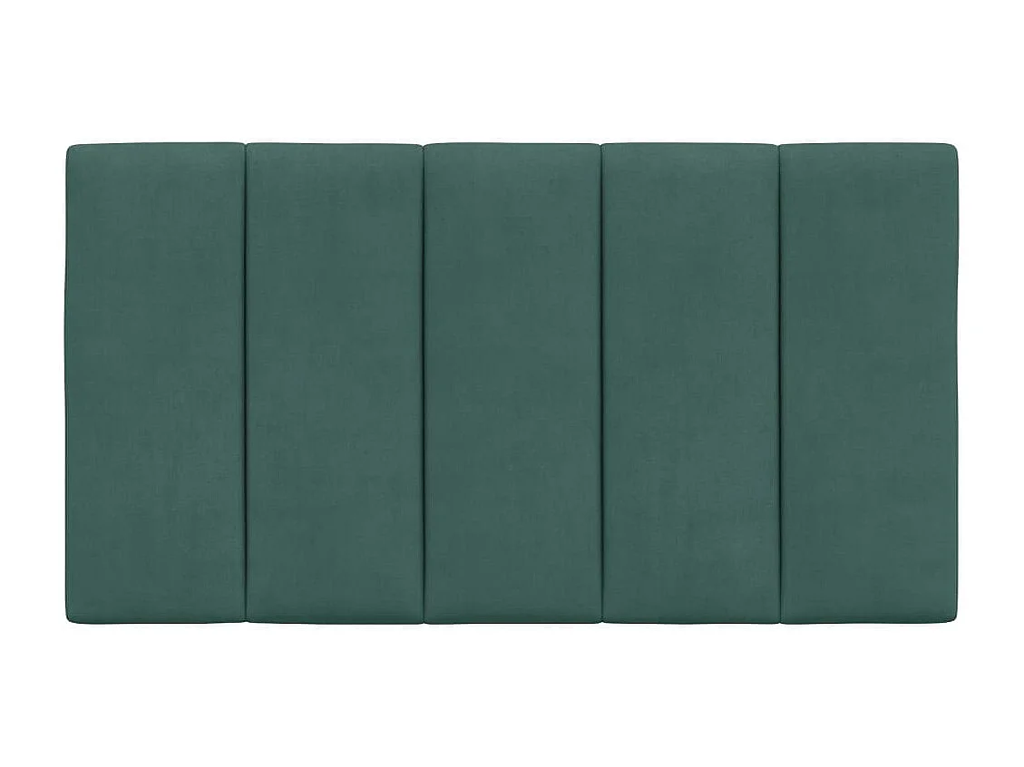 Coussin de tête de lit Hanko vert foncé 80 cm velours