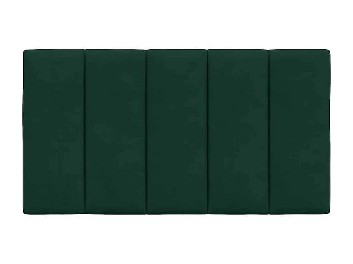 Coussin de tête de lit Hanko vert foncé 80 cm velours