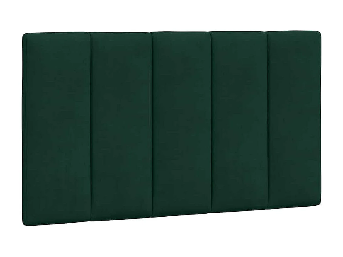 Coussin de tête de lit Hanko vert foncé 80 cm velours