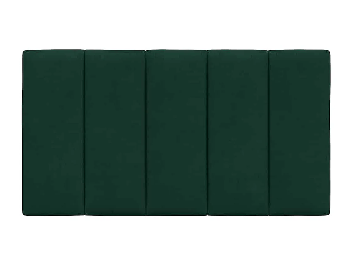 Coussin de tête de lit Hanko vert foncé 80 cm velours