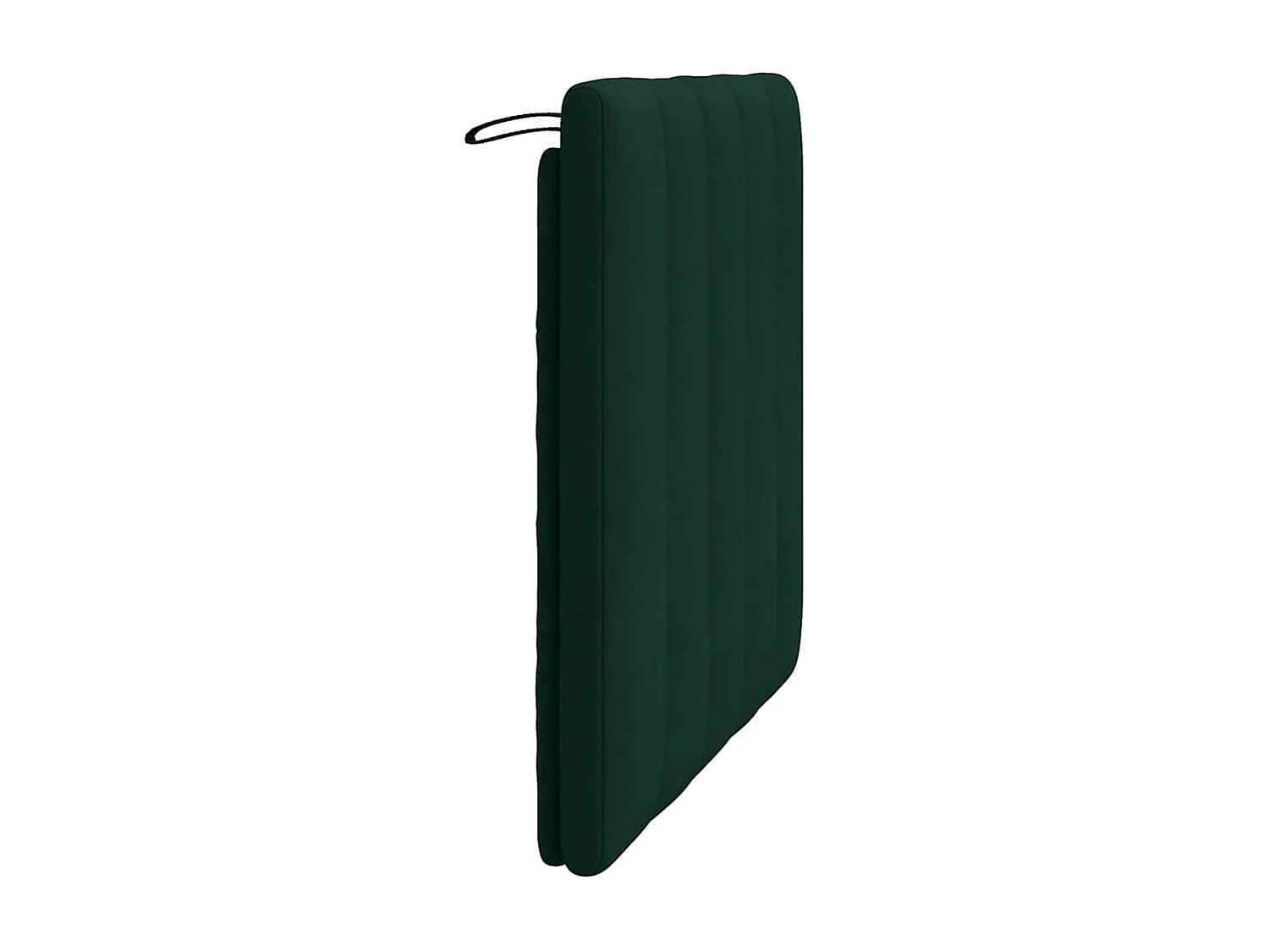 Coussin de tête de lit Hanko vert foncé 80 cm velours