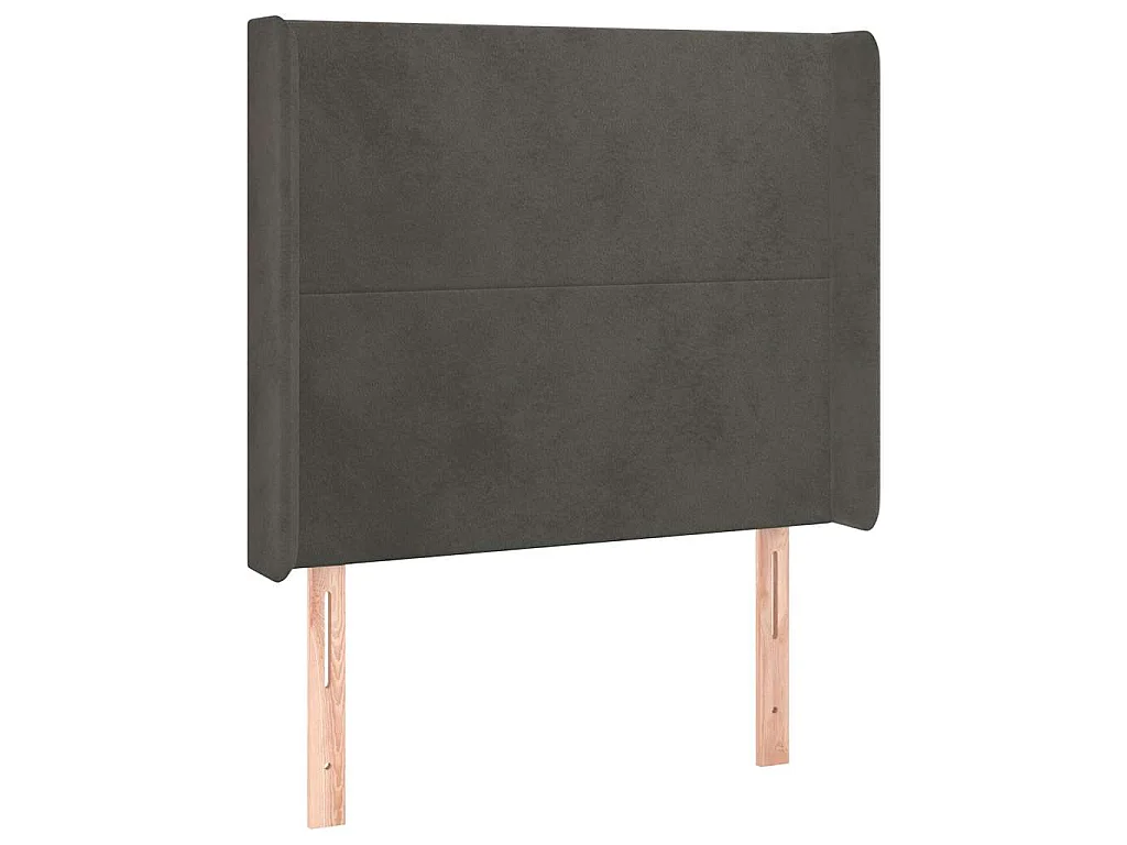 Tête de lit à LED Gris foncé 93x16x118/128 cm Velours