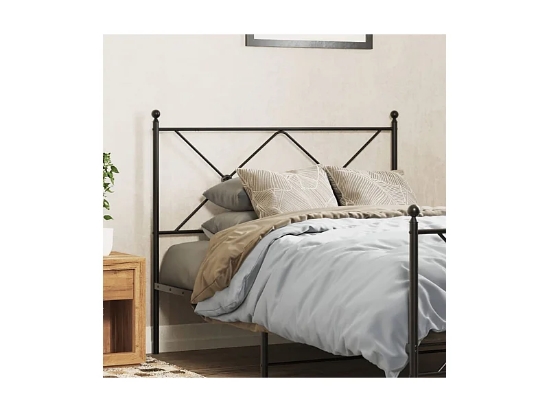 Cabeceira de cama 107 cm metal preto