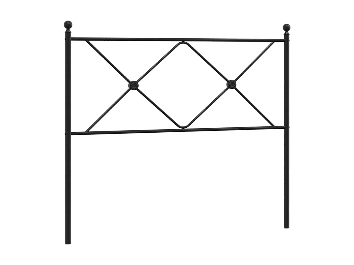 Vervangend hoofdbord 107 cm metaal zwart