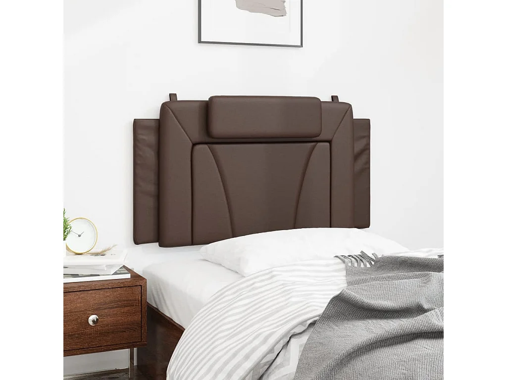 Cuscino Testiera Viana Marrone 100 cm in Similpelle