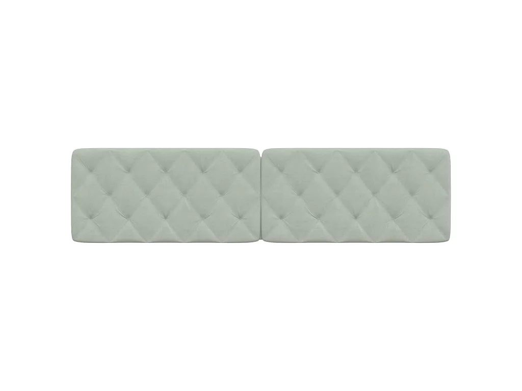 Cuscino Testiera Grigio Chiaro 200 cm in Velluto