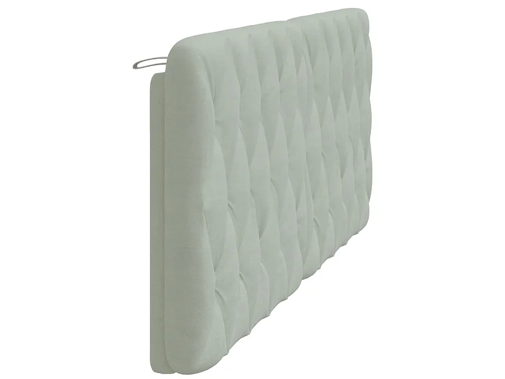 Cuscino Testiera Grigio Chiaro 200 cm in Velluto