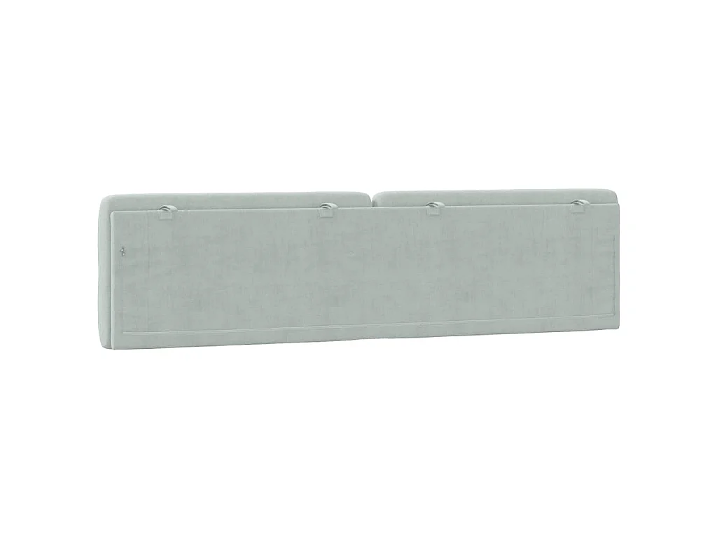 Cuscino Testiera Grigio Chiaro 200 cm in Velluto