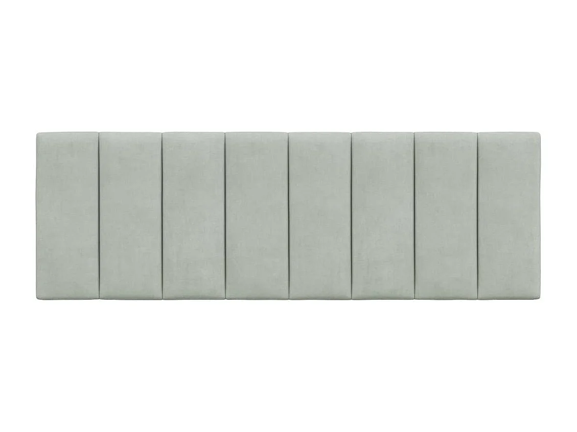 Cuscino Testiera Hanko Grigio Chiaro 140 cm in Velluto