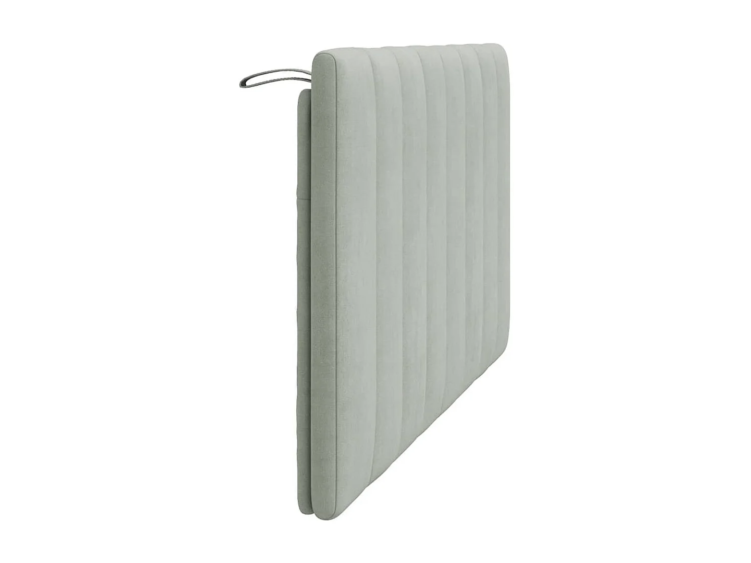 Cuscino Testiera Hanko Grigio Chiaro 140 cm in Velluto