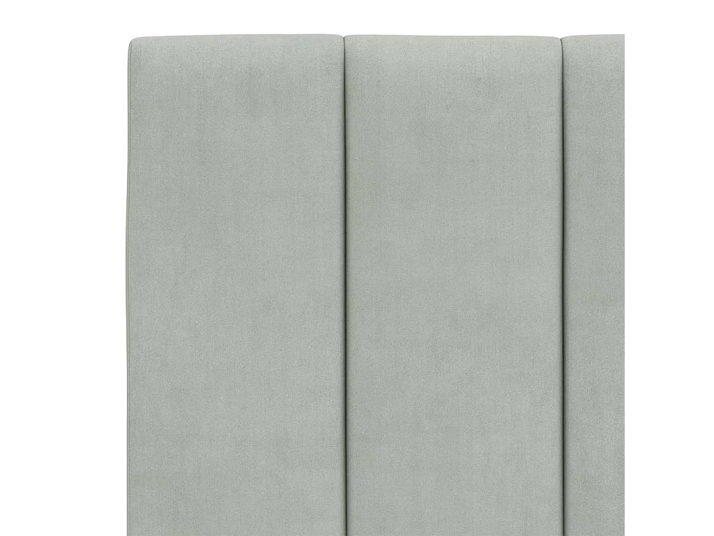 Cuscino Testiera Hanko Grigio Chiaro 140 cm in Velluto