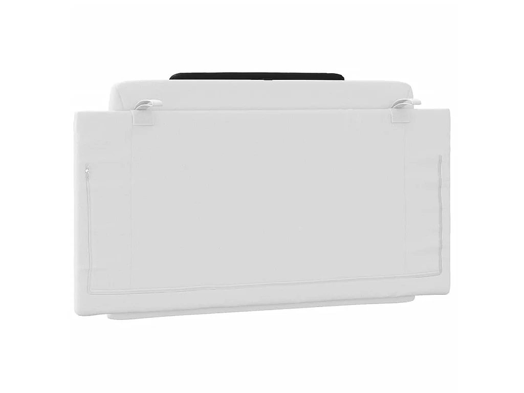 Cabecero de cama acolchado Viana cuero sintético blanco negro 100 cm