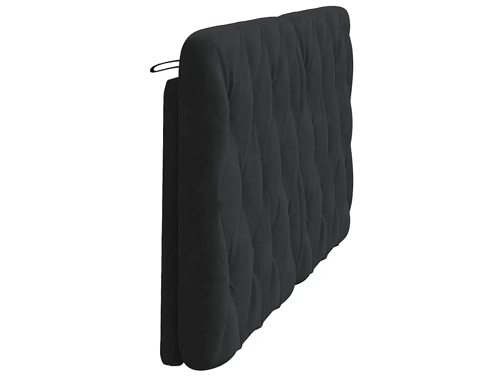 Coussin de tête de lit noir 160 cm velours