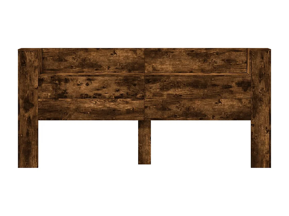 Hoofdbordkast met LED 220x16,5x103,5 cm gerookt eikenkleurig