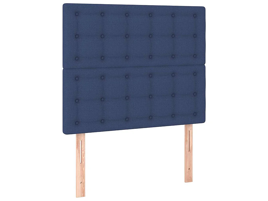 Tête de lit à LED Bleu 90x5x118/128 cm Tissu