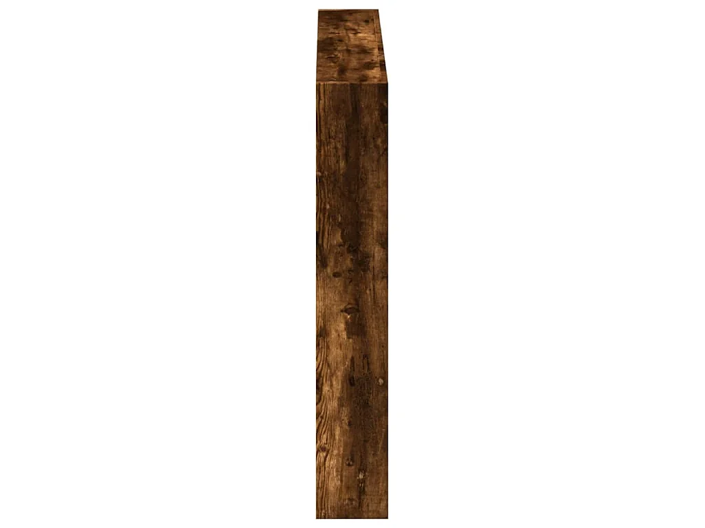 Hoofdbordkast met LED-verlichting 100x17x102 cm gerookt eiken
