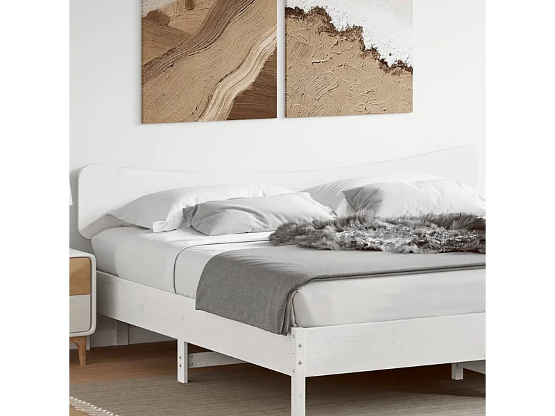 Kopfteil Weiß 180 cm Massivholz Kiefer