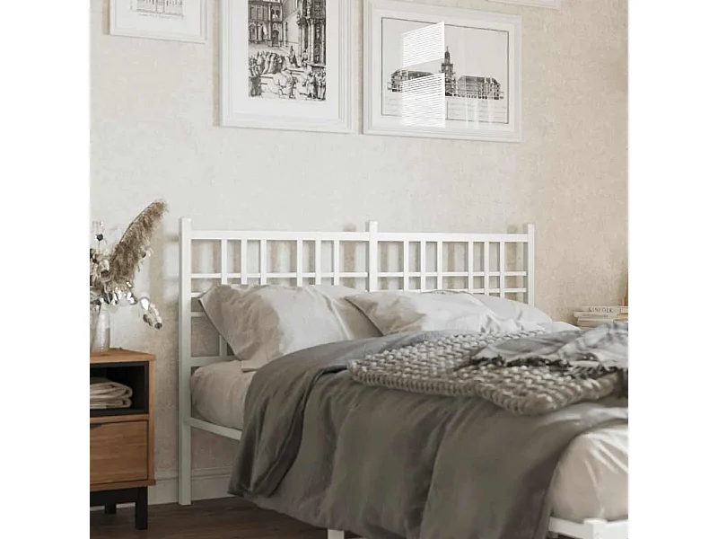 Tête de lit de remplacement métal blanc 137 cm