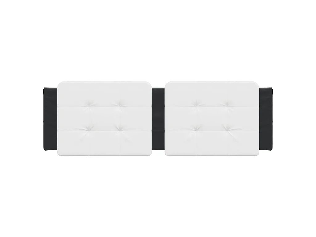 Almofadão de cabeceira Zadar 160 cm couro artificial branco e preto