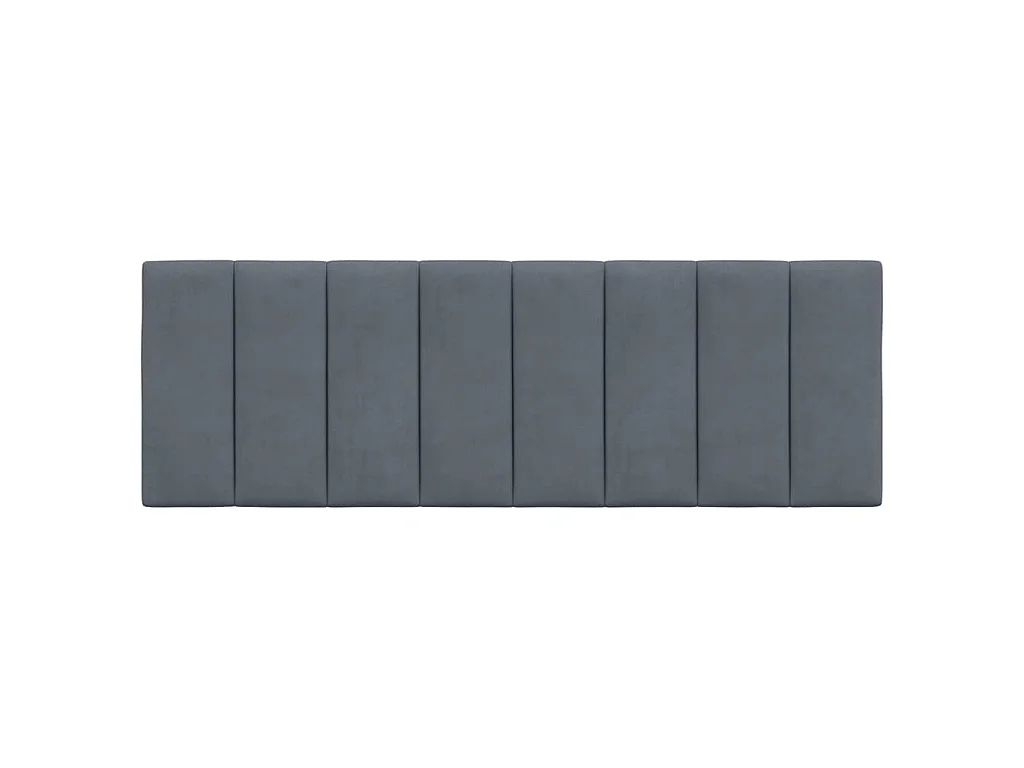 Coussin de tête de lit Hanko gris foncé 140 cm velours