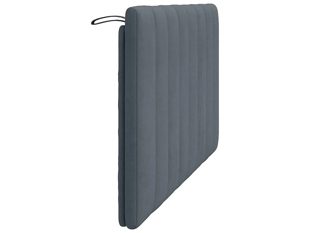 Coussin de tête de lit Hanko gris foncé 140 cm velours