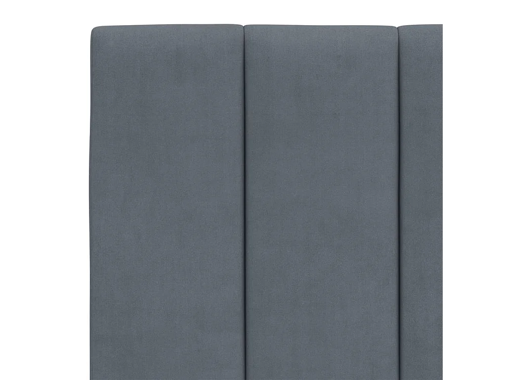 Coussin de tête de lit Hanko gris foncé 140 cm velours