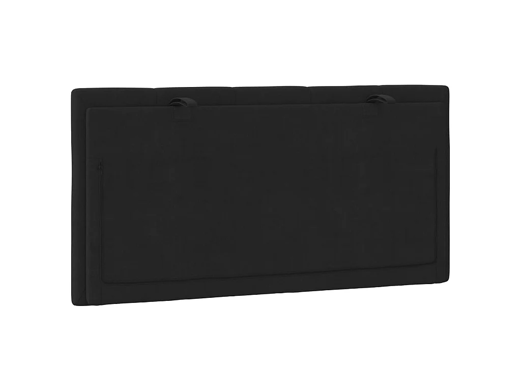 Hoofdbordkussen "Hanko" 100 cm fluweel zwart