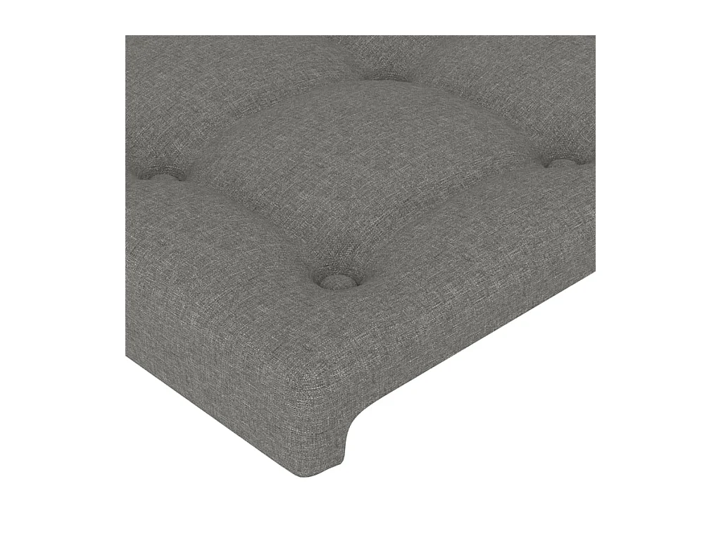 Testiera 2 pz Grigio Scuro 90x5x78/88 cm in Tessuto