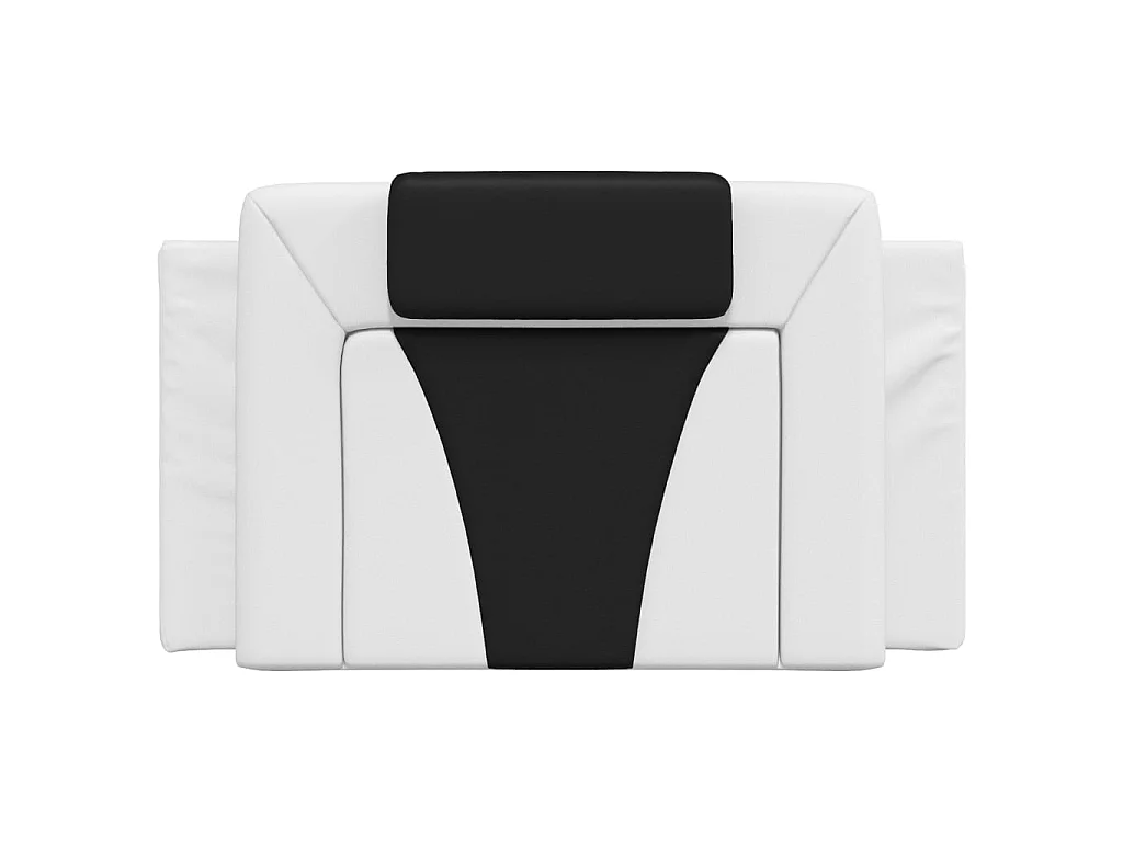 Coussin de tête de lit Viana noir et blanc 90 cm similicuir